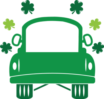 Lucky Clover Truck Free SVG File for Members - St. Patrick's day clipart image