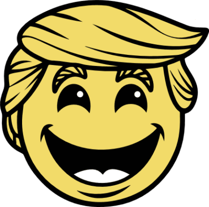 Donald Trump Cartoon Face Smiley Emoji Free SVG File for Members - Political clipart