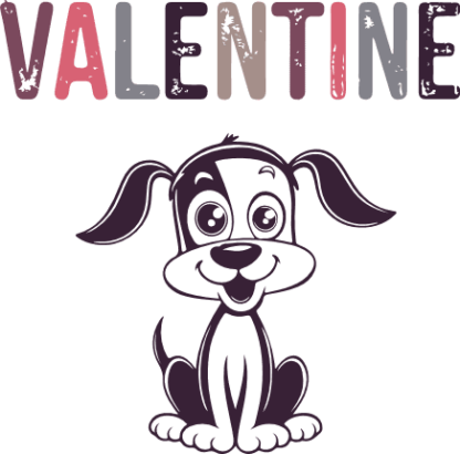 Valentine dog Free SVG File for Members - Cute puppy, pet lovers tshirt design