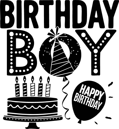 Birthday Boy, happy birthday balloon Free SVG File for Members – tshirt design