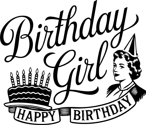 Birthday Girl sign Free SVG File – Happy Birthday sticker