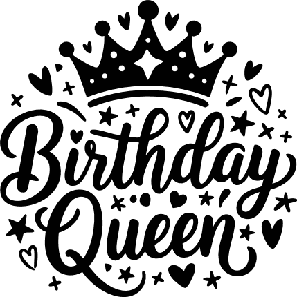 Birthday Queen SVG design for tshirt - Free SVG File for Members