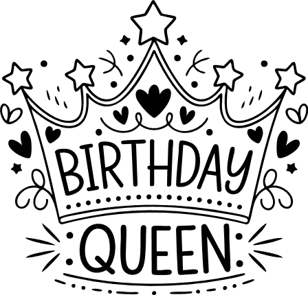 Birthday Queen Free SVG File for Members – tshirt design