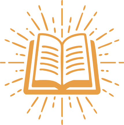 Open Book with Sun Rays Free SVG File – book clipart image