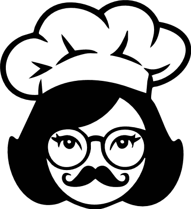 Lady Chef with Glasses, hat, and Mustache Free SVG File – kitchen sticker