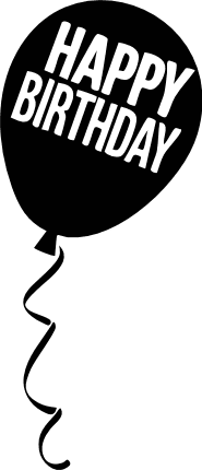 Happy Birthday Balloon Free SVG File - party decor