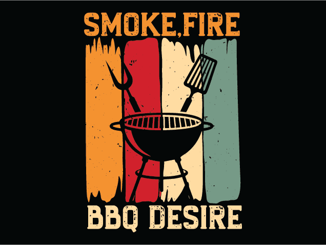 Smoke, Fire, BBQ Desire Free SVG File – Barbecue tshirt design