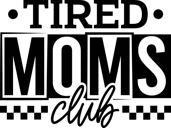 Tired Moms Club Free SVG File – funny mom tote bag design