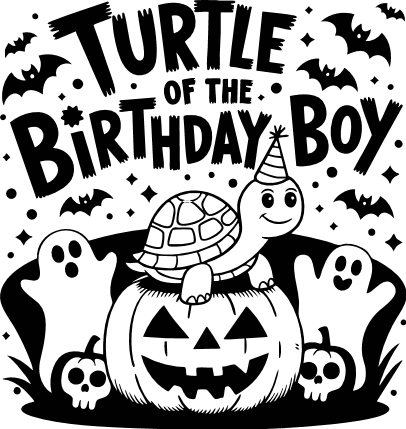 Turtle of the Birthday Boy SVG design for tshirt - Free SVG File for Members