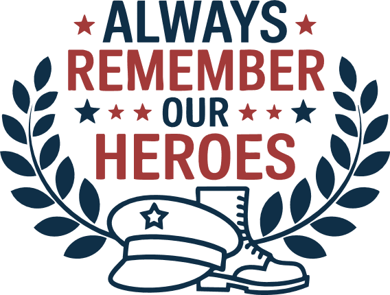 Always Remember Our Heroes Free SVG File for Members - Memorial Day svg