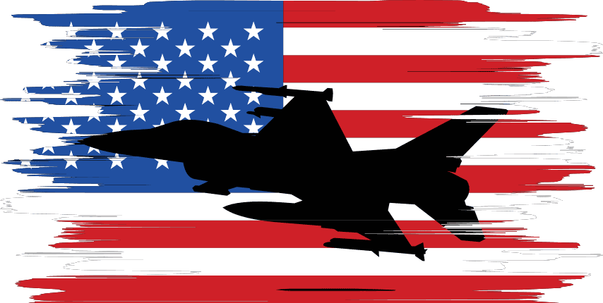 Distressed USA Flag with Fighter Jet Free SVG File for Members – Patriotic tshirt design