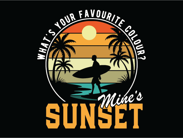 What’s Your Favourite Colour? Mine’s Sunset Free SVG File for Members – tshirt design