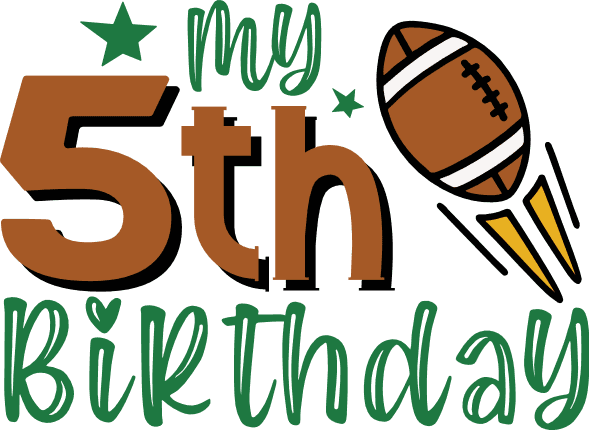 My 5th Birthday Free SVG File for Members - birthday tshirt design