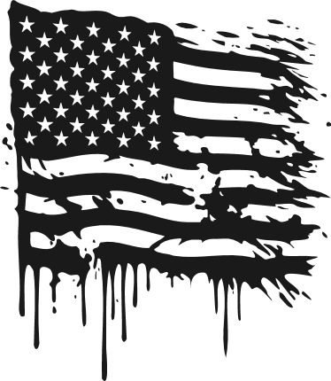 Distressed Dripping American Flag Free SVG File for Members - 4th of july, clipart image