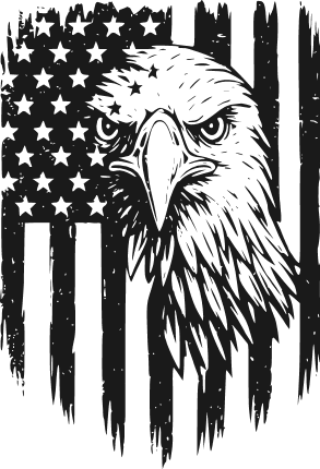Distressed USA Flag and Eagle Free SVG File for Members – Patriotic t-shirt design