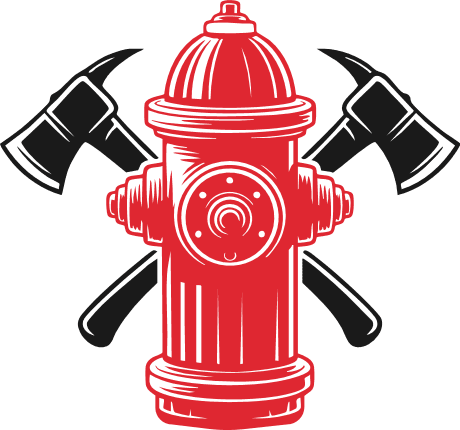 Hydrant with Crossing Axe Free SVG File – Firefighter tools, wall sticker