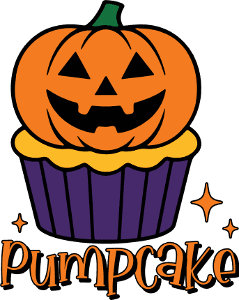 Pumpcake, pumpkin and cupcake Free SVG File for Members – Funny Halloween wall sticker