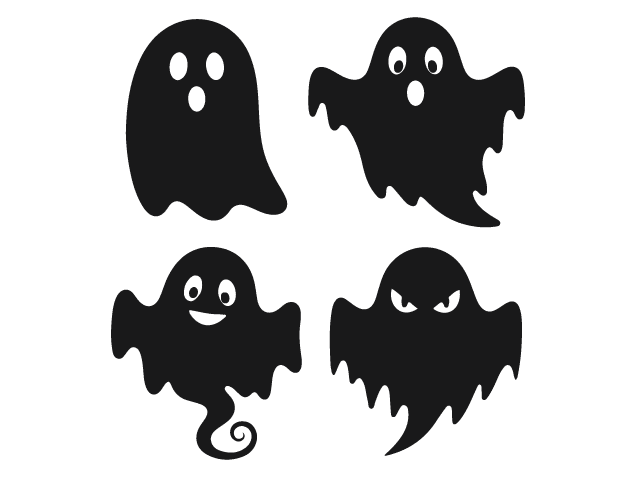 Spooky Ghost silhouette Free SVG File Bundle for Members – Halloween clipart