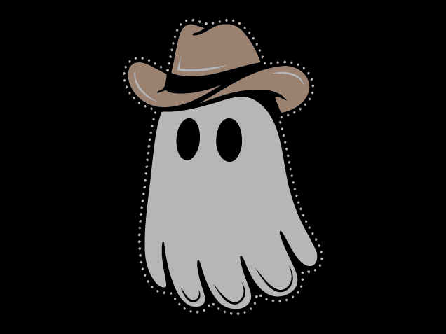 Cowboy Ghost Free SVG File for Members – Spooky western ghost clipart