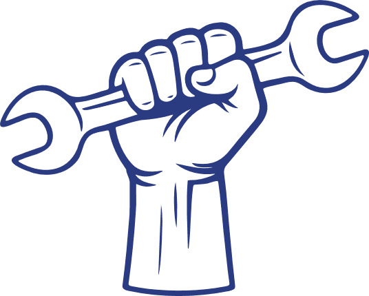 Hand Holding Wrench Free SVG File – Labor Day, mechanic tool clipart image