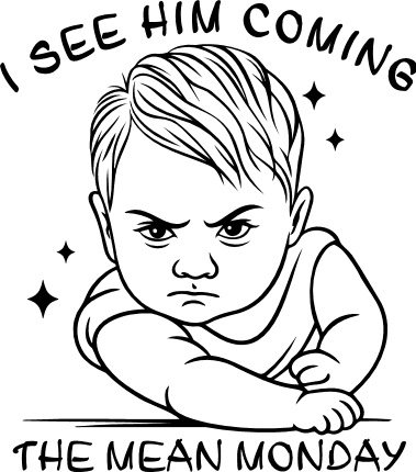 I See Him Coming, The Mean Monday Free SVG File for Members – Funny sayings