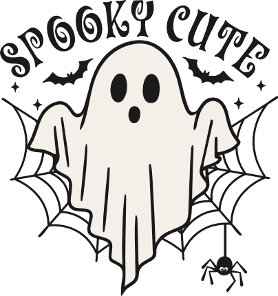 Spooky Cute Free SVG File for Members – Halloween tshirt design with ghost