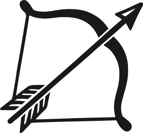 Arrow Bow silhouette Free SVG File for Members – Archery clipart