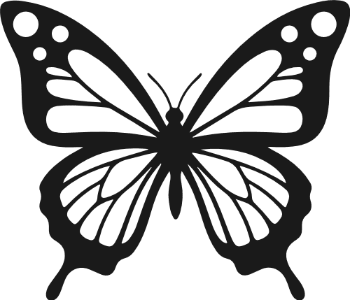 Minimalist Butterfly silhouette Free SVG File – Butterfly clipart