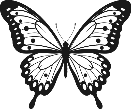 Elegant Butterfly silhouette Free SVG File – Butterfly clipart