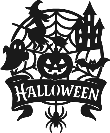 Halloween sign Free SVG File for Members – Spooky wall sign