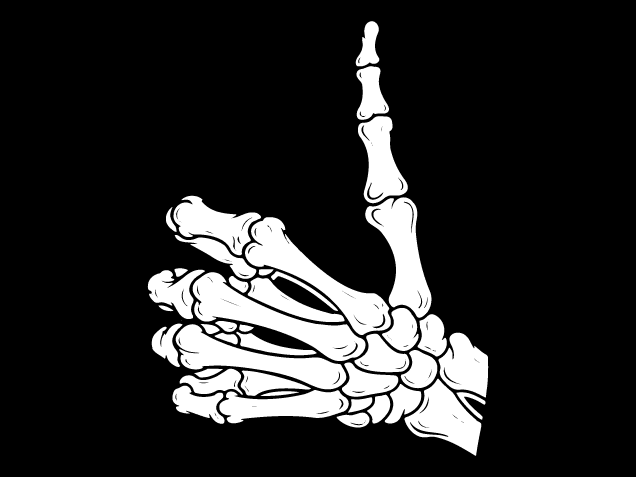 Skeleton Hand Thumbs Up gesture Free SVG File for Members – halloween clipart