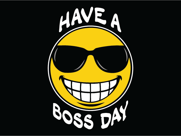 Have a Boss Day Free SVG File for Members – smiling emoji with sunglasses, gift for boss