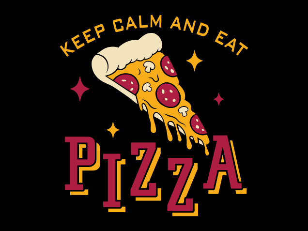 Keep Calm and Eat Pizza Free SVG File for Members – Funny restaurant wall sign