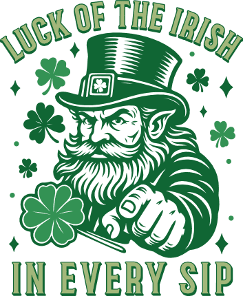 Luck of The Irish In Every Sip Free SVG File for Members – St Patrick’s Day sayings
