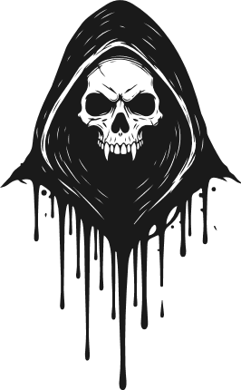 Dripping Grim Reaper Skull Free SVG File for Members – Grim Reaper clipart
