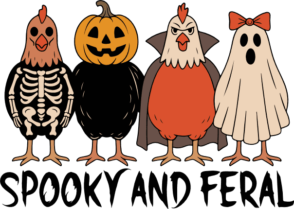 Spooky And Feral Free SVG File for Members – Halloween tshirt design