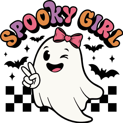 Spooky Girl Free SVG File for Members – Funny Halloween tote bag design