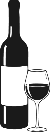 Wine Bottle and Glass Free SVG File for Members – wine clipart