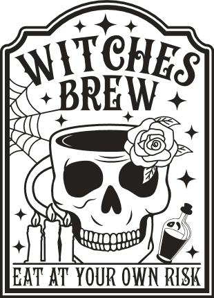 Witches Brew, Eat At Your Own Risk Free SVG File for Members – Funny Halloween sign