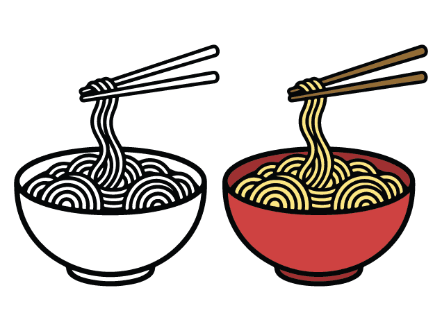 Ramen with Chopsticks Free SVG File for Members – Noodles Bowl Clipart