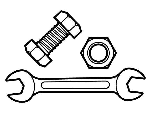 Nuts, Bolts, Wrench Free SVG File Bundle – Mechanic Tools clipart image