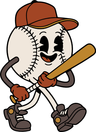 Baseball Mascot Free SVG File for Members – Cartoon character with baseball cap clipart