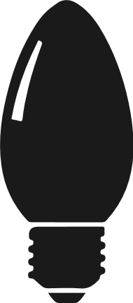 Light Bulb silhouette Free SVG File – Bulb clipart image