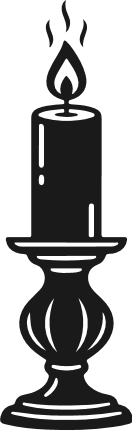 Burning Candle on vintage candle holder Free SVG File – Candle clipart