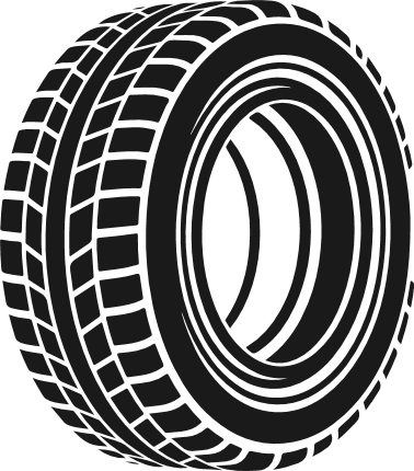 Racing Tire silhouette Free SVG File – Bold Car Wheel Clipart image