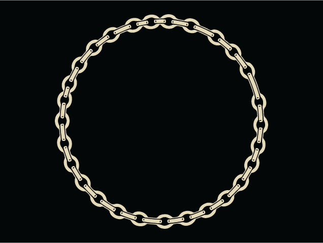 Bike Chain Circle Frame Free SVG File for Members – Bicycle Chain Border Clipart