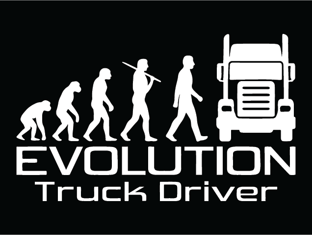 Evolution Truck Driver Free SVG File for Members – Funny Driver tshirt design