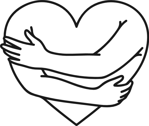 Hugging Heart Free SVG File for Members – heart with arms clipart