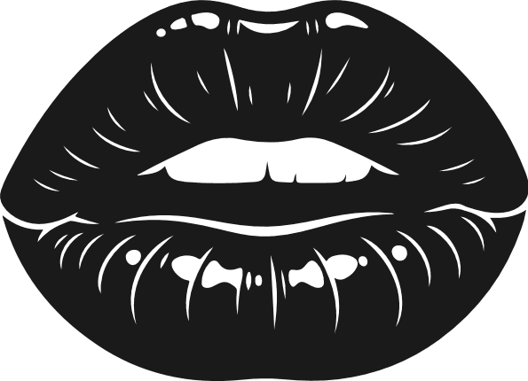 Lips Silhouette Free SVG File - lips clipart image