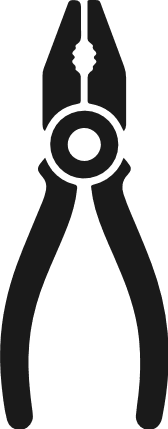 Pliers silhouette Free SVG File – electrician or mechanic tool, Pliers clipart